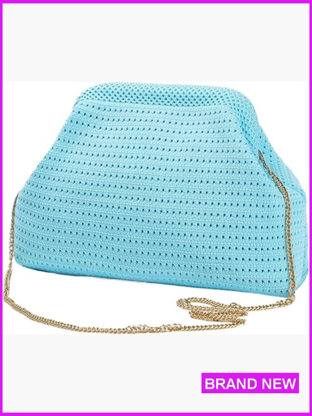 Summer Woven Crochet Clutch Crossbody Bag Beach Vacation Dumpling Pouch Handbag